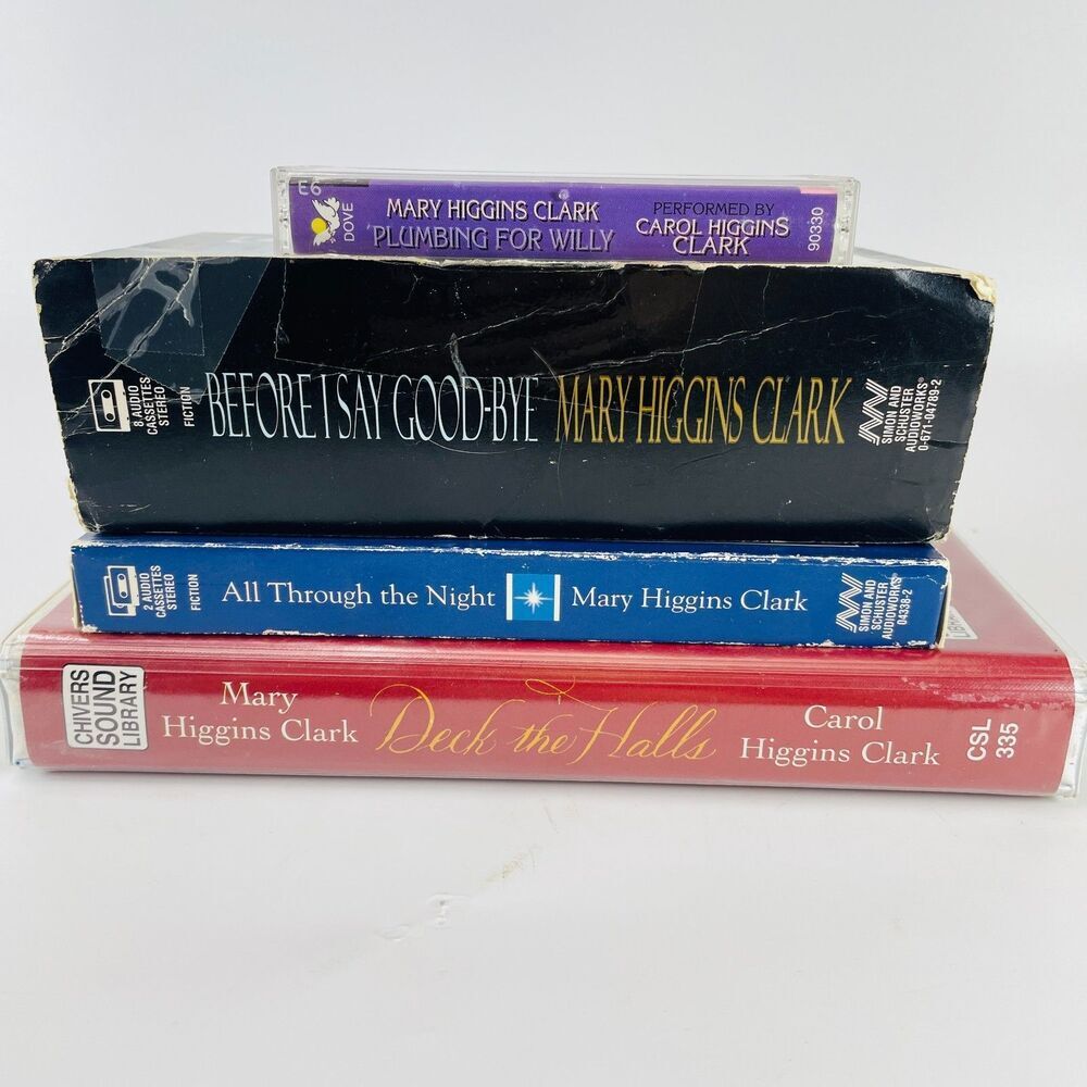 Mary Higgins Clark Lot 4 Audiobooks On Cassette Tape Deck The Halls Suspense